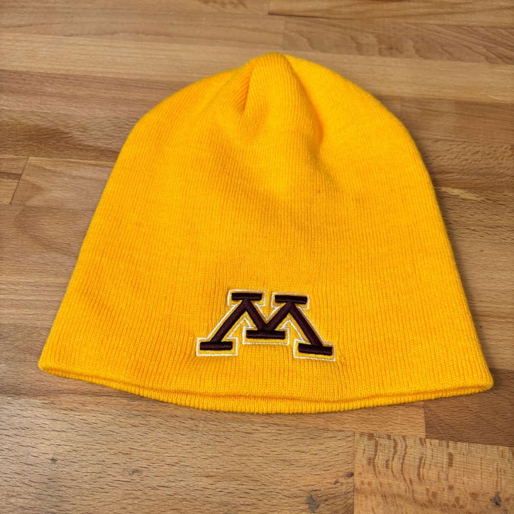 Minnesota Golden Gophers Hat Beanie Gold Knit Cap Winter Top of the World